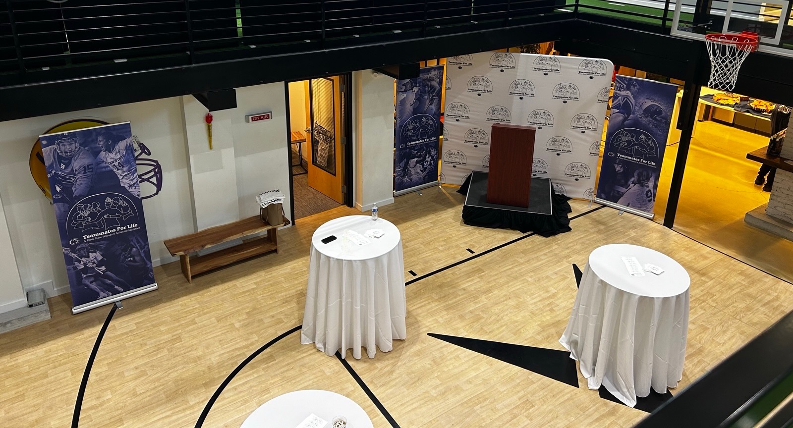 The event space set up and empty before a TFL gathering